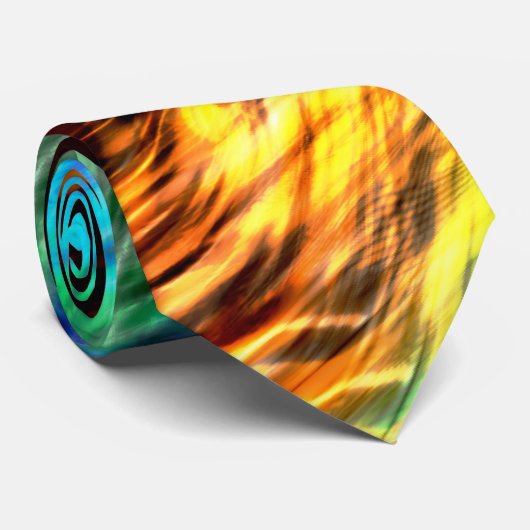 Schoenvolle, kleurrijke lijnen lijken op vuur stropdas (Opgerold)