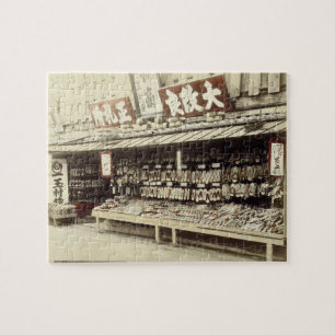 Schoenwinkel in Kyoto, c.1890 (foto met handkleur) Legpuzzel