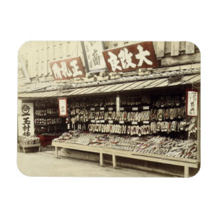 Schoenwinkel in Kyoto, c.1890 (foto met handkleur) Magneet
