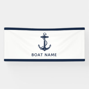Schoepsanker en naam Nautilische gewoonte Spandoek