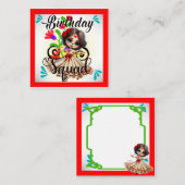 Schoere Suiker Schedel Verjaardag Notitiekaartje (Voorkant / Achterkant)