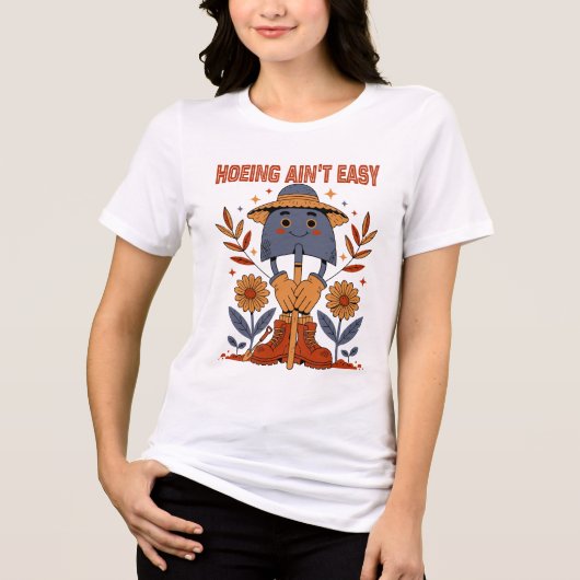 Schoffelen is niet makkelijk Tri-Blend shirt (Voorkant)