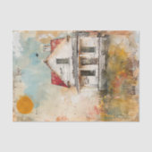 SCHOFTIG OUDE BOERDERIJ MIXED MEDIA DECOUPAGE TISSUEPAPIER (Voorkant)