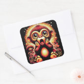 Schok de aap vierkante sticker (Envelop)