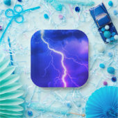 Schokbestendige blikseminslag papieren bordje (Feest)