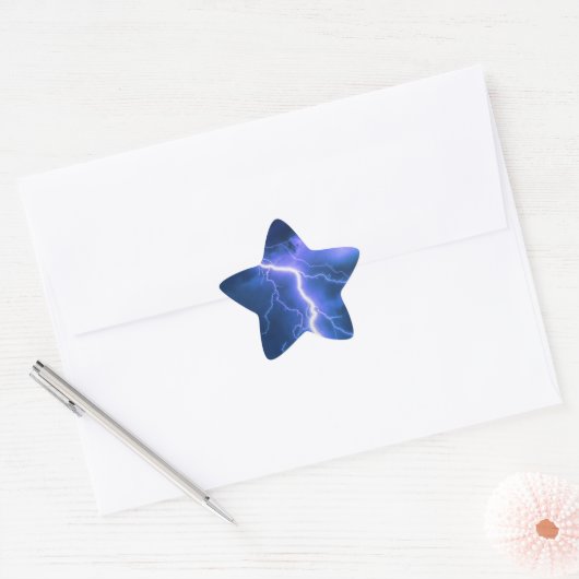 Schokbestendige blikseminslag ster sticker (Envelop)