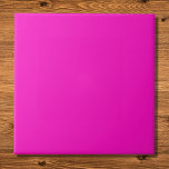 Schokbrekende roze vaste kleur tegeltje<br><div class="desc">Schokbrekende roze vaste kleur</div>