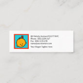 Schokbrekende roze verkreukwerende kleurrijke bloe mini visitekaartje (Achterkant)