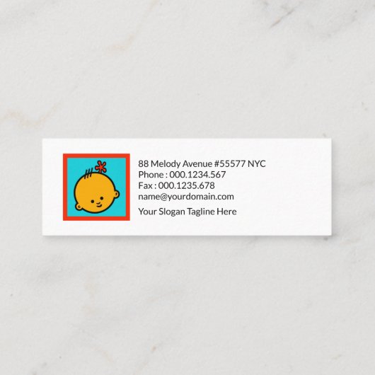 Schokbrekende roze verkreukwerende kleurrijke bloe mini visitekaartje (Achterkant)