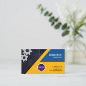 Schokbrekende tandheelkundige ingenieur visitekaartje (Staand voorkant)