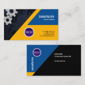 Schokbrekende tandheelkundige ingenieur visitekaartje (Voorkant / Achterkant)