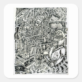 Schokdemper voor het systeem (elektrische stoel) vierkante sticker