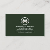 Schokend Groene Sportauto die AutoWash detailleert Visitekaartje (Achterkant)