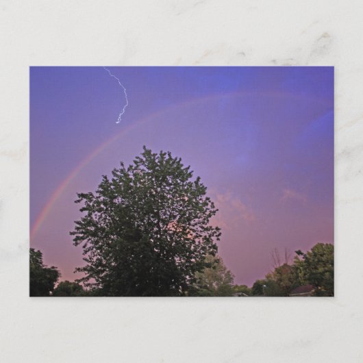 Schokende regenboog briefkaart (Voorkant)