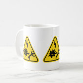 schokgevaarteken koffiemok (Voorkant links)