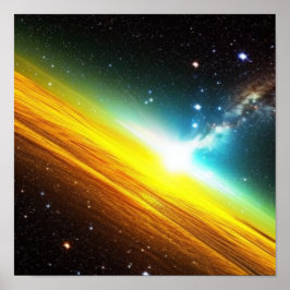 Schokgolf van goud in Poster Space