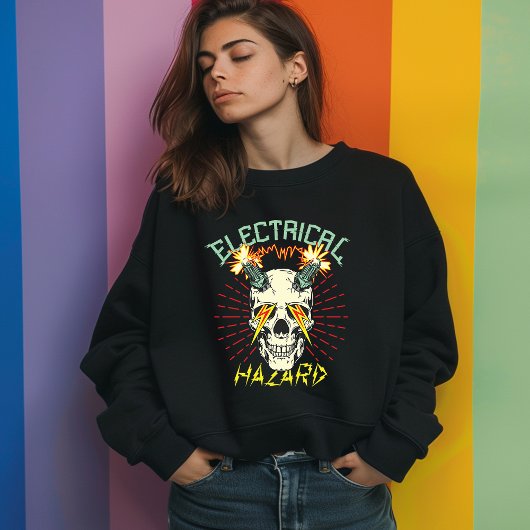 Schokkend gedurfde stijl: elektrisch gevaar T-shir T-shirt