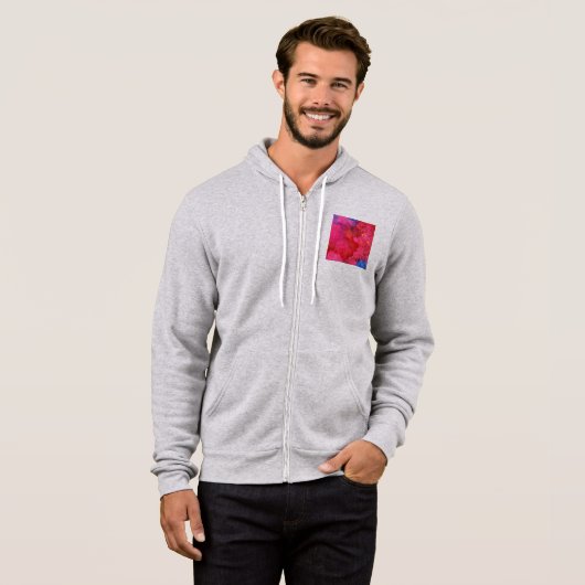 Schokkend Heet Neon Roze Abstract Hoodie (Voorkant volledig)