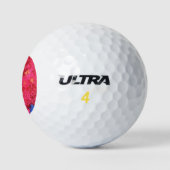 Schokkend heet neonroze abstract golfballen (Logo)