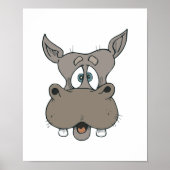 schokkend hippo-gezicht poster (Voorkant)