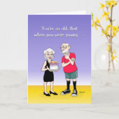 Schokkend: "Je bent zo oud..." Verjaardag Wenskaar Kaart (Gele Bloem)