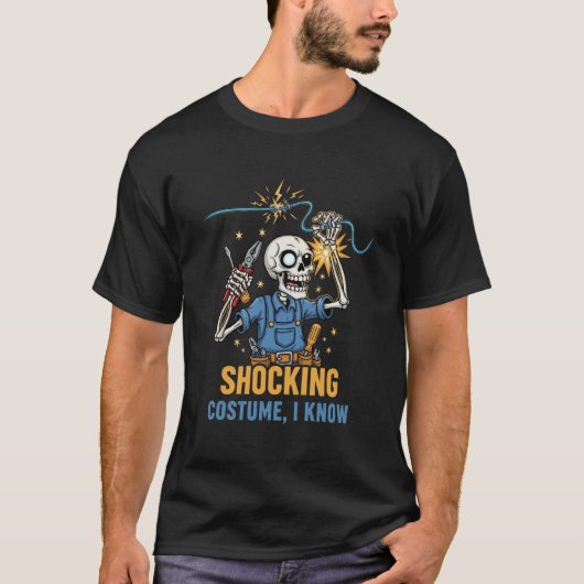 Schokkend Kostuum Dat Weet Ik - Grappig Skelet Ele T-shirt (Voorkant)