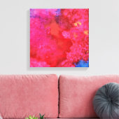 Schokkend Roze abstracte moderne kunst Canvas Afdruk (Insitu (Woonkamer))