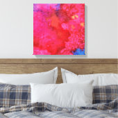Schokkend Roze abstracte moderne kunst Canvas Afdruk (Insitu (Slaapkamer))