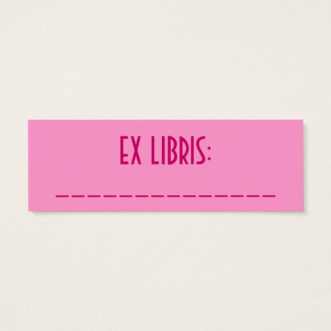 Schokkend roze Bladwijzer Mini Visitekaartjes (Achterkant)