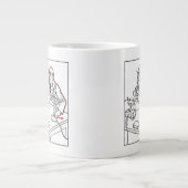 Schokkend telefoontje grote koffiekop (Voorkant)