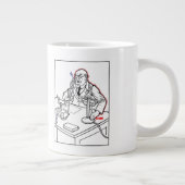 Schokkend telefoontje grote koffiekop (Rechts)