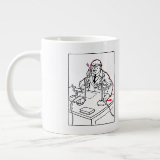 Schokkend telefoontje grote koffiekop