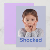 Schokkende gevoelens van kinderen bedankkaart (Voorkant / Achterkant)