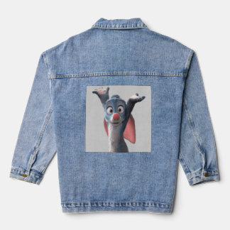 Schokkende Konijn Cartoon Kunst Denim Jacket