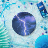 Schokkende Lightning Strike Hoesje-Mate iPhone Cas Papieren Bordje (Feest)