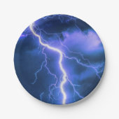 Schokkende Lightning Strike Hoesje-Mate iPhone Cas Papieren Bordje (Voorkant)