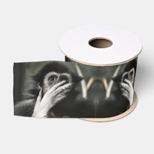Schokkerige aap grosgrain lint (Spoel)