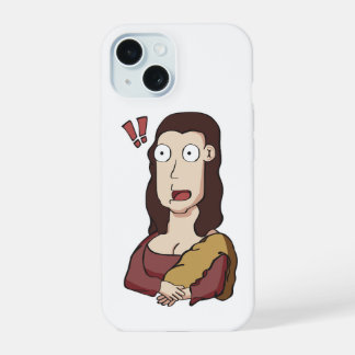 Schokkerige Mona Lisa iPhone 15 Hoesje