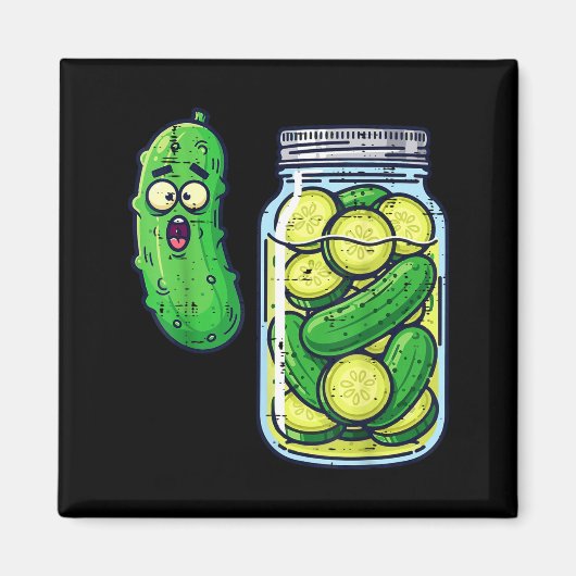 Schokkerige Pickle Pot Fun Meme Voedsel Humor Mann Magneet (Voorkant)