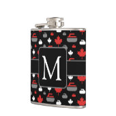 Schokkolf voor Canada Curling met monogram Heupfles (Links)