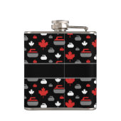 Schokkolf voor Canada Curling met monogram Heupfles (Achterkant)