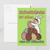 Schokolade ist alles, was ich brauche  briefkaart (Voorkant / Achterkant)