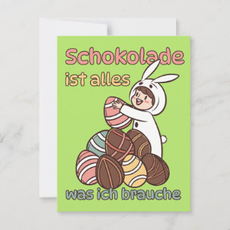 Schokolade ist alles, was ich brauche  briefkaart