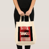 Schokrood en zwart gepatterd tote bag (Voorkant (product))