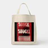 Schokrood en zwart gepatterd tote bag (Achterkant)