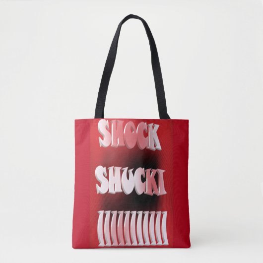 Schokrood en zwart gepatterd tote bag (Voorkant)