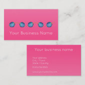 Schokroze gehaakte haak moderne elegant visitekaartje (Voorkant / Achterkant)