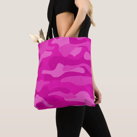 Schokroze monocolor Camo Tote Bag (Dichtbij)