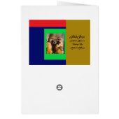 Schokte apen, rode, blauwe, groene en gouden Kaart (Achterkant)