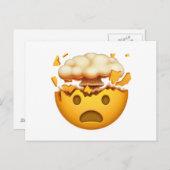 Schokte gezichten met explosief hoofd - Emoji Briefkaart (Voorkant / Achterkant)